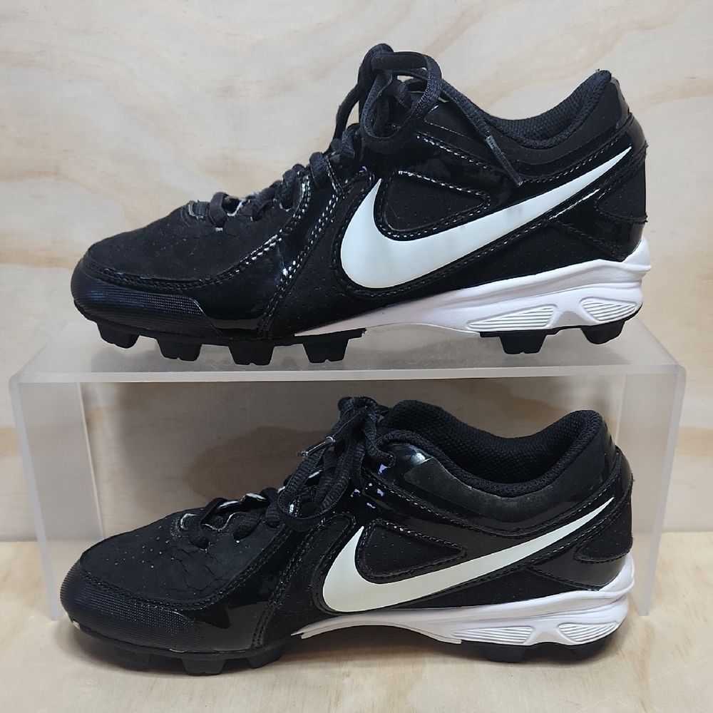 Nike MVP Keystone Kids 3.5 Y Baseball Cleats Black White Softball Shoes - Picture 2 of 10